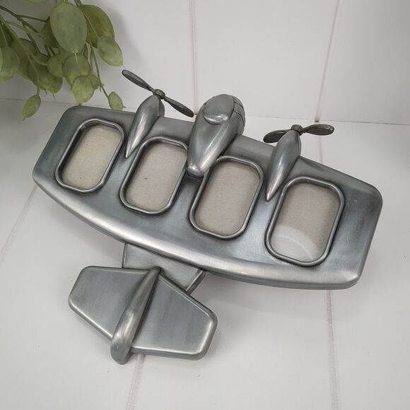 Airplane Picture Frame Metal by Malden Unique Pilot Gift Photo Aviation Decor - Picture 1 of 9